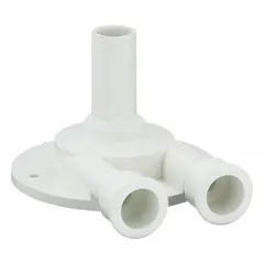 Pump housing for HOSHIZAKI ice machines. This component encloses the pump mechanism that circulates water over the evaporator during the ice-making cycle. Used as a replacement part in commercial ice machines to restore operation when the original housing is worn or cracked.