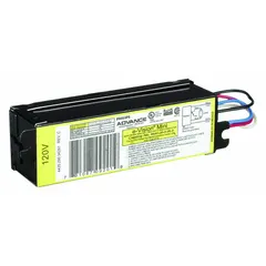 Electronic HID ballast for pulse-start metal halide lamps. Operates on 120V AC input, supports a maximum bulb wattage of 22 W, and complies with ANSI Code C175. Suitable for commercial and industrial lighting applications such as retail displays, warehouses, and outdoor area lighting.