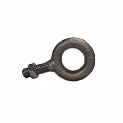 This load cell accessory is a jam nut type eyebolt with a 1"-8 thread size. Overall dimensions are 6 5/16 inches in length, 3 9/16 inches in width, and 6 5/16 inches in height. Used for attaching lifting hardware or securing connections in tension or compression applications such as scales, hoppers, and tank weighing systems.
