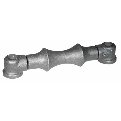 ANVIL Pipe Roll: Galvanized Cast Iron, For 6 in Pipe, 6 7/8 in Roller Lg - Dual Rod Pipe Rollers