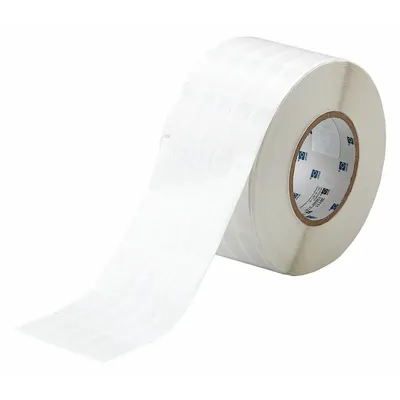 BRADY Wraparound Label: 1 7/16 in x 1/2 in, Vinyl, White (Matte) - Brady Precut Label Roll Cartridges