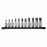 MILWAUKEE Socket Bit Set: 1 - 25 Pieces, 3/8 in Drive Size, 11 Pieces, 4mm to 14mm Tip Size Range (MPN 48-22-9543)