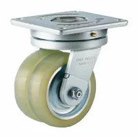 FOOT MASTER Plate Caster: Swivel, Polyurethane, 125 mm Wheel Dia, 35 mm Wheel Wd, 175 mm Mounting Ht (MPN GAGD-125ASF-HUD)