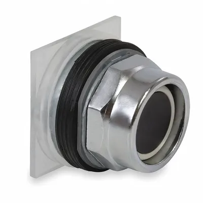 SCHNEIDER Recessed Push Button: Black, 30 mm Mounting Size, Metallic - Flush-Mount & Recessed Push-Button Operators