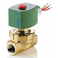 REDHAT Solenoid Valve: 2-Way, Normally Closed, 3/8 in Pipe Size, 24V DC, Diaphragm and Piston (MPN 8220G402)