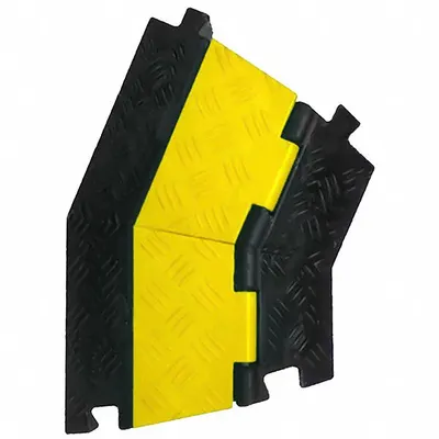 ELECTRIDUCT Cable Protector: 2 Channels, Hinged, 1 1/5 in Max Cable Dia, 10 in Wd - 2-Channel Hinged-Cover Cable Ramps