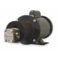 Direct-drive rotary gear pump with 1/3 hp motor, 115/230V AC, 316 stainless steel body and 316 SS gear, and 1/4" FNPT ports. Suitable for transferring low-viscosity fluids in industrial fluid handling and lubrication systems.