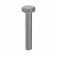 Metric hex head cap screw, M10 thread, 60 mm length, fully threaded. Made from Class 8.8 steel with zinc plating. Meets DIN 961 dimensional and ISO 898 material standards. Supplied in a 50-piece pack. Used for general-purpose fastening in machinery, automotive, and structural assemblies