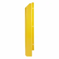 Door Track Guard: Steel, L Shape, 48 in Overall Lg, 0.2 in Overall Thick, Yellow, Anchor Screws (MPN 60-5107)