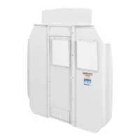 WEATHER GUARD Van Partition: Swing Open Door Panel, White, Steel, 74 1/2 in Overall Ht, High Roof (MPN 96321-3-01D)