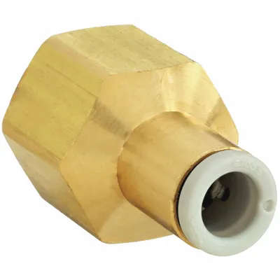 SMC KQ2F10-02A Push-to-Connect x BSPT Adapter Fitting, 10 mm OD x 1/4" - Polybutylene & Brass Tube Fittings