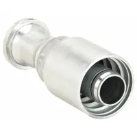 AEROQUIP Hydraulic Crimp Fitting: Steel x Steel, Straight, -24 For Hose Dash Size, Male x Genderless (MPN 4S32FL24)