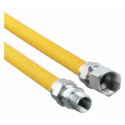 DORMONT Gas Connector: 1/4 in Hose Inside Dia., 36 in Hose Lg, 33,400 BTU Capacity - High-BTU Connectors