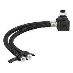 This left-hand flush control valve is a rubber pressure-assist tank inlet-supply component for commercial flush applications. It is designed as an OEM replacement for Zurn Z8106 series systems. The valve ensures proper left-hand configuration in restroom fixtures.