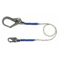 CONDOR Positioning Lanyard: Steel Rebar Hook, Steel Snap Hook, 6 ft Lg, 310 lb Capacity (MPN G81563)