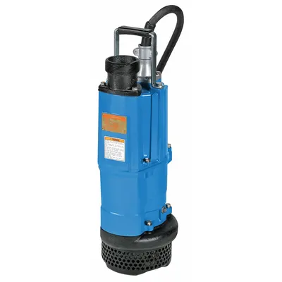 TSURUMI Plug-In Utility Pump: 3 hp, 5/16 in Max. Dia. Solids, Continuous Duty, 240V AC - Heavy-Duty Submersible Electric-Operated Dewatering Pumps