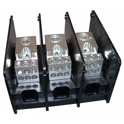 MERSEN Power Distribution Block: Open, Lug, Lug - Open Blocks with Lugs