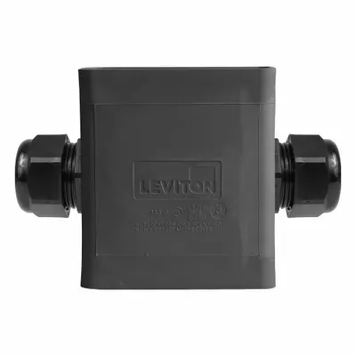 LEVITON Portable Outlet Box: Portable Outlet Box, 1 Gangs, 3R, Black - Portable Power Outlet Boxes