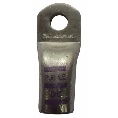 WESTWARD Lug: Crimpable Side Terminal, Crimp/Solder, Copper/Tin, 1/0 ga, Black - Crimpable Side Terminal Lugs
