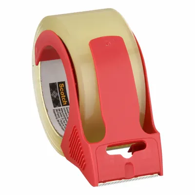 SCOTCH Packaging Tape with Dispenser: Clear, 3.1 mil Tape Thick, 55 oz/in Tape Adhesive Strength - Packing Tape & Handheld Dispenser Combo Packs