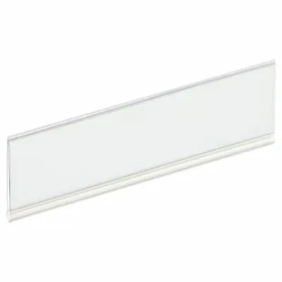 TRI-DEX Label Holder: 3 in x 1 in, Clear, Slide-In, 25 Label Holders, Snap-On, Plastic - Snap-On Label Holders