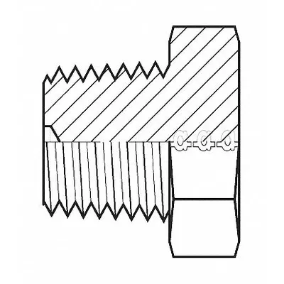 ADAPTALL Hydraulic Hose Adapter: Carbon Steel, 1 1/2 in Fitting Size - Hydraulic Hose Plugs
