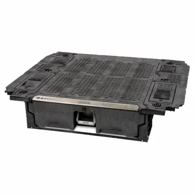 DECKED Truck or Van Storage Drawer: HDPE, 12 in Ht, 63 13/32 in Wd, 68 in Dp, 1 Drawers - HDPE Bed-Mount Storage Drawers