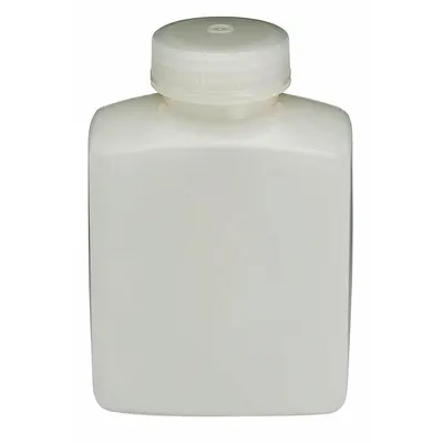 GLOBE SCIENTIFIC Sampling Bottle: 500 mL, 16.9 fl oz, HDPE, Natural - HDPE Rectangular Lab Bottles