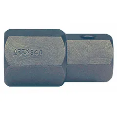Imperial hex impact bit with 3/4 in hex head and square drive. Standard length of 2 5/8 in. Suitable for driving fasteners with impact drivers in heavy-duty fastening tasks.