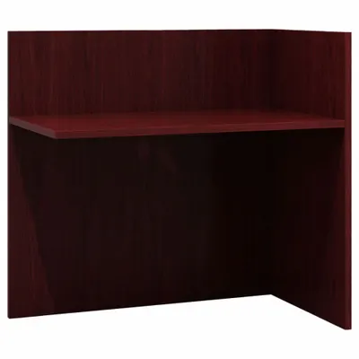BOSS Desk Return: Melamine, Mahogany, 29 in Overall Ht, 42 in Overall Wd, 24 in Overall Dp - Reception Desks