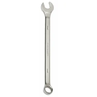 ABILITY ONE Combination Wrench: Alloy Steel, Chrome, 15 mm Head Size, 7 1/4 in Overall Lg - Metric 12-Point Combination Wrenches
