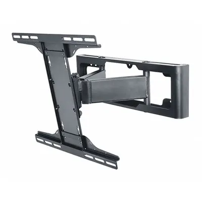 PEERLESS Wall Mount: Wall, Max. 55 lb, Fixed, 30° Swivel, 5° Down, 15° Up, Powder Coated - Full Motion Television Mounts