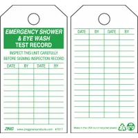 Tag: No Header, 3 in Wd, 5 3/4 in Ht, Green/White, Plastic, 0.055 in Label Thick, 10 Labels, 10 PK (MPN 7017)