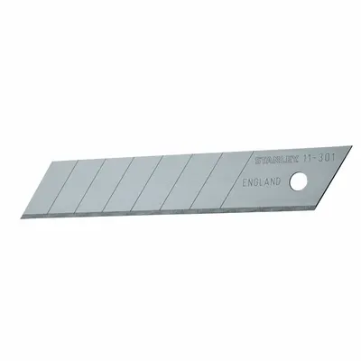 STANLEY Snap-Off Blade: 4 1/4 in Blade Lg, 11/16 in Blade Wd, 0.02 in Blade Thick - Straight-Edge Standard-Tip Replacement Snap-Off Blades