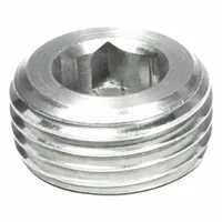 JW WINCO DIN906-NI-R1/8-A HEX SOC PIPE PLUG S.S.: Stainless Steel, Type R, 1/8 in Thd, Internal Hex