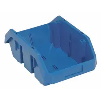 QUANTUM STORAGE SYSTEMS Cross-Stacking Bin: 8 3/8 in x 12 1/2 in x 5 in, Blue, Label Holder Included (MPN QP1285BL)