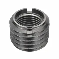 Steel heavy wall self-locking thread insert with 5/8"-18 UNF internal thread and 7/8"-9 UNC external thread. Compatible with 7/8"-9 tap, 2A external/2B internal thread fit. Used for repairing stripped or worn threads in metal assemblies requiring a durable, self-locking thread repair