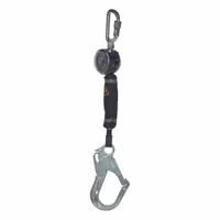 MSA Self Retracting Lifeline: 2 3/8 inAluminum Rebar Hook Anchor, Harness Aluminum Carabiner (MPN VTOHW-021-DA-AF)