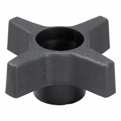 INNOVATIVE COMPONENTS Hand Knob: 4 Point, Plastic, 3/8" Thread - Snap-Lock 4-Arm Knobs