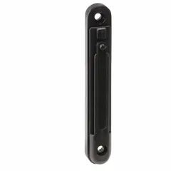 This plastic wall-mount receiver secures the retractable belt end of TENSABARRIER barriers. With a 4 1/2 in overall height, it is used in crowd control and queue management applications.