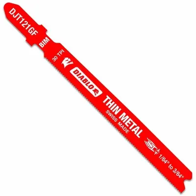 DIABLO Jigsaw Blade: 30, 3 5/8 in Blade Lg, Bi-Metal, Flex for Curved Cuts Cutting Edge - Metal-Cutting Blades