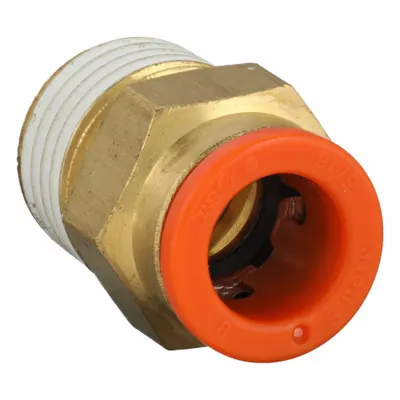 SMC KQ2H09-02AS Push-to-Connect x BSPT Brass Tube Fitting - Polybutylene & Brass Tube Fittings