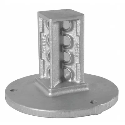 DESIGNOVATIONS Anchor for Square Post: 2 in x 2 in Compatible Sign Post Size, Breakaway Feature - Surface Mount Sign Post Anchors For Concrete