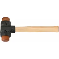 Split Head Hammer: Rawhide, 3 lb Head Wt, 1 3/4 in Tip Dia, 13 in Overall Lg, Replaceable Tips, Iron (MPN SH175)