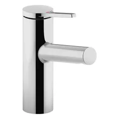 Single-post handle bathroom faucet from the Elate series. Constructed of brass with a chrome finish. Includes a metal pop-up drain with a 1-1/4" metal tailpiece. Flow rate is 1.2 gpm. Suitable for bathroom sink installations.