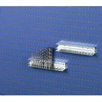TRESTON Drill Bit Holder: 9 3/8 in x 9 3/8 in x 1 3/4 in, 1 Hooks, Screw-In, Surface, Silver (MPN 838373-51)