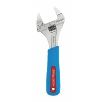 CHANNELLOCK Wrench,Adjustable,Slim Jaw,8": Chrome, 8 in Overall Lg, 1 1/2 in Jaw Capacity (MPN 8SWCB)