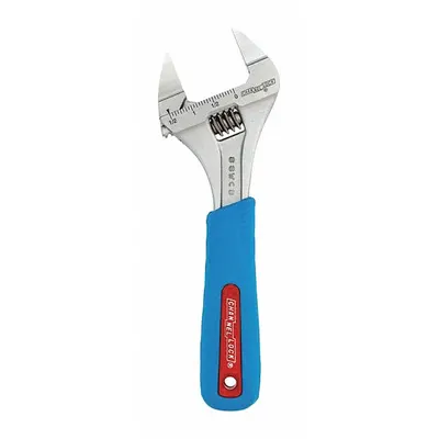 CHANNELLOCK Wrench,Adjustable,Slim Jaw,8": Chrome, 8 in Overall Lg - General Purpose Adjustable Wrenches
