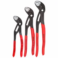 Water Pump Plier Set: V, Push Button, 2 in_1 1/2 in_2 3/4 in Max Jaw Opening, 18_25_30 Jaw Positions (MPN 00 20 06 US1)