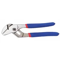 Tongue and Groove Plier: Flat, Groove Joint, 1 in Max Jaw Opening, 6 5/8 in Overall Lg, Serrated